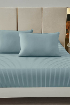 КПБ Страйп Сатин морская волна