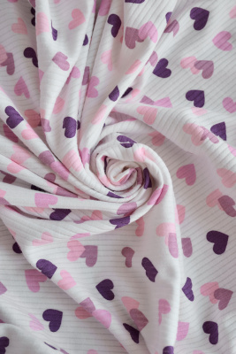 Простынь на резинке детская 120*60 для новорожденных сердечки