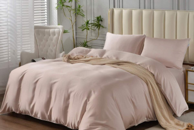 КПБ Elizabeth евро с двумя наволочками нежно-розовый